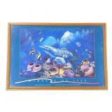 Framed Lassen 'Miracle of Life' Ocean Art Print