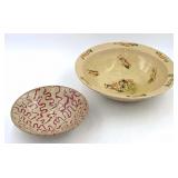 Two Decorated Pottery Bowls