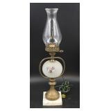 Glass Hurricane Handpainted Table Lamp