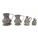 Collection of English Pewter Tankards