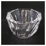 Orrefors Glass Bowl & Blue Cut Glass Egg
