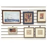 Six Framed Artworks and Prints, Mixed Media