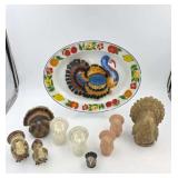 Turkey Tray and Figurine Collection