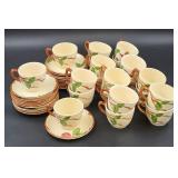 21 Franciscan Apple Cups & 20 Saucers