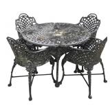 Vintage Aluminum Patio Set w/Basket Weave Design