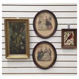 Four Framed Prints and Paintings
