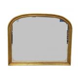 Gilt Louie Beaded Arched Over Mantel Mirror