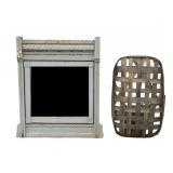 Split Oak Basket and Mirror