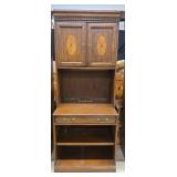 Sectional Mahogany Bookcase w/ Inlaid Panel Doors