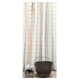 Cast Iron Cook Pot and Fruit Picker