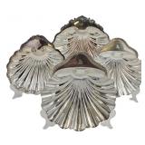 Four Sheffield Scalloped Shaped Serving Dishes