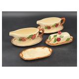 Franciscan Apple Butter Dish & Two Gravy Boats