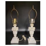 Two Alabaster Table Lamps