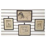Collection of Prints Including Golfing