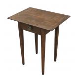 Pine Tapered Legged One Drawer Work Table