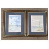 Two Signed Bruce Ziegler Lighthouse Prints