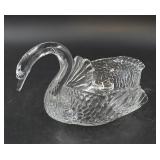 6" Tall Glass Swan-Shaped Bowl