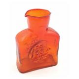 Blenko Water Jug with Sailboat Design