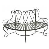 Wrought Iron Curved Garden Bench