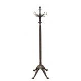 Oak and Brass Twist Hat/Coat Rack