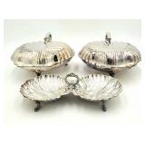 Regency-Style Silverplate Clam Shell Dishes