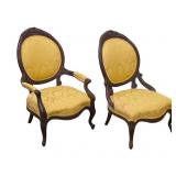 Pair of Victorian Gents & Ladies Chairs