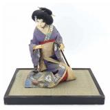 Japanese Geisha Doll with Tatami Base