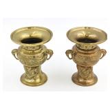 Bronze Japanese Altar Vases Ft. Dragon Motifs