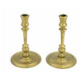 Pr. of Williamsburg Restoration Brass Candlesticks