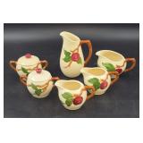 Franciscan Apple Cream, Sugar, Milk, Gravy Pitcher