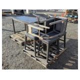 Table, 4 Bench Chairs, & 3 End Tables
