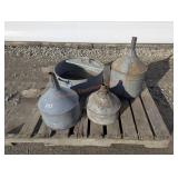 Galvanized Oil Pan & Funnels