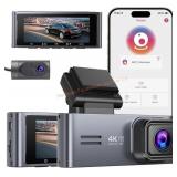 Dash Cam Front and Rear - Sarmert 2025 Upgraded 4K