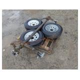 Boat Trailer Axle w/ 20575D14 Tires
