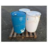 3- 55 Gallon Plastic Barrels