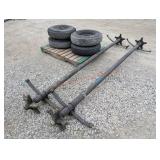 2- 8' Mobile Home Axles w/ 8-14.5 Tires & Wheels