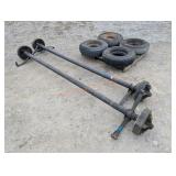 2- 8' Mobile Home Axles w/ 8-14.5 Tires & Wheels