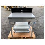 Clerks Work Metal Desk w/ Whiteboards