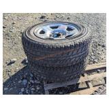 2- 245/65R17 Studded Tires w/ Ford Factory Wheels