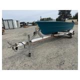 1987 12' Sportsman Fiberglass Boat w/ Trailer