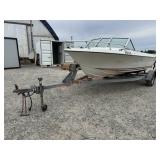 1979 Glasply Model 17 Boat w/ Boat Trailer