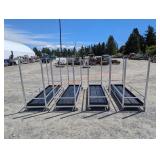 4- Aluminum Tables & Plastic Potting Shed Trays