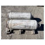 2- 100lb Propane Tanks w/ Quick Fill Fitting