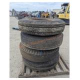 4- Trailer Wheels w/ 9.00-20 Tires