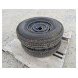 2- 5L Trailer Wheels w/ 7.00-15 Nanco Tires