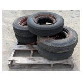 5- Trailer Wheels w/ 7-14.5 Tires