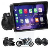 5' Compact Wireless Motorcycle CarPlay TPMS Scree