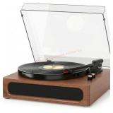 Mid Century Modern Vinyl Record Player  Speakers
