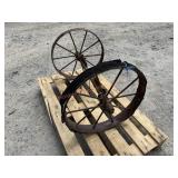 Antique Wagon Cart Wheels