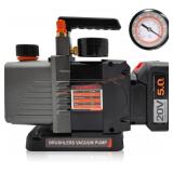 Cordless Vacuum Pump with Pressure Gauge, 3.5CFM